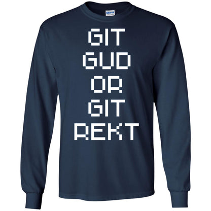 Video Game T-shirt Git Gud Or Git Rekt Navy