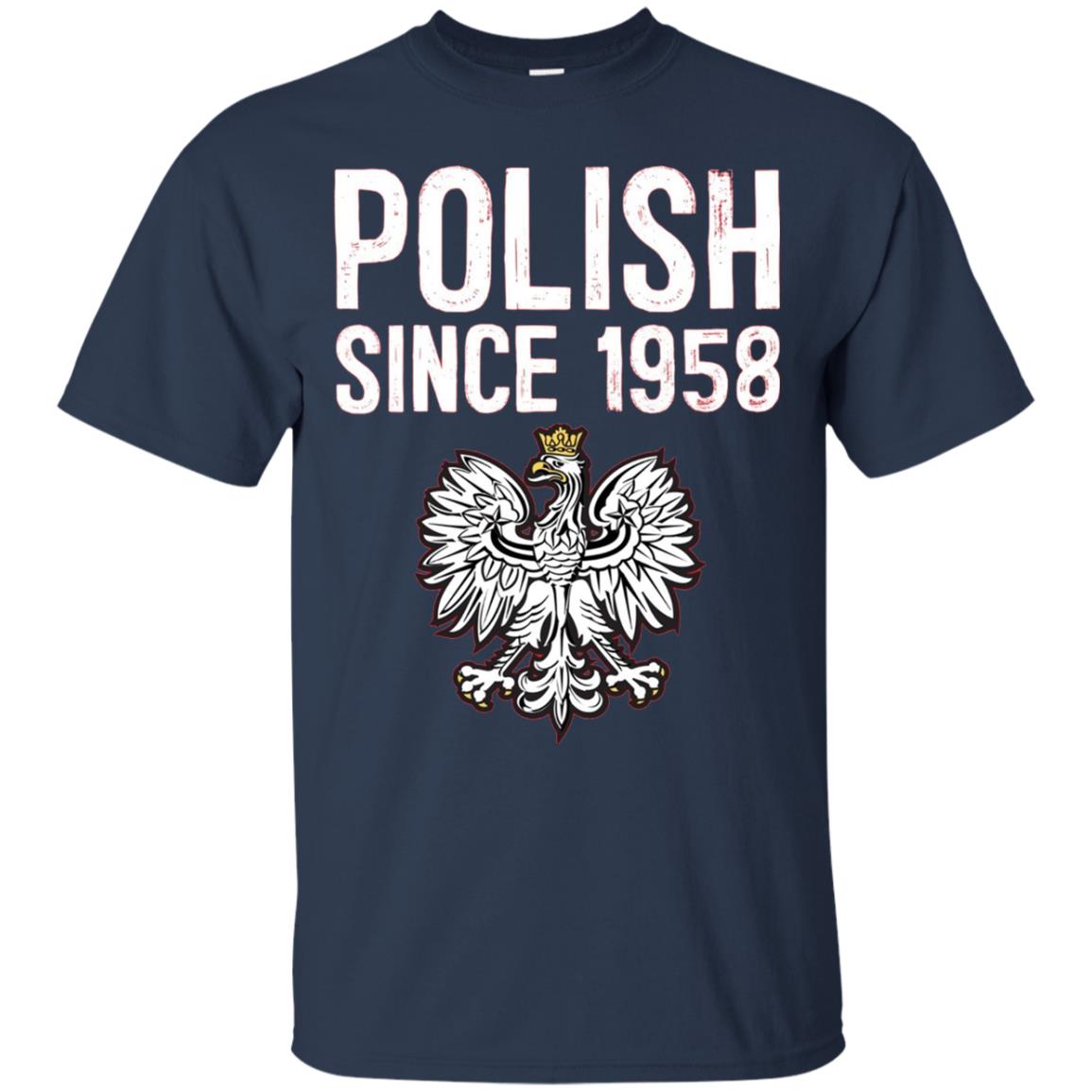 60th Birthday T-shirt Polish Since 1958 Navy