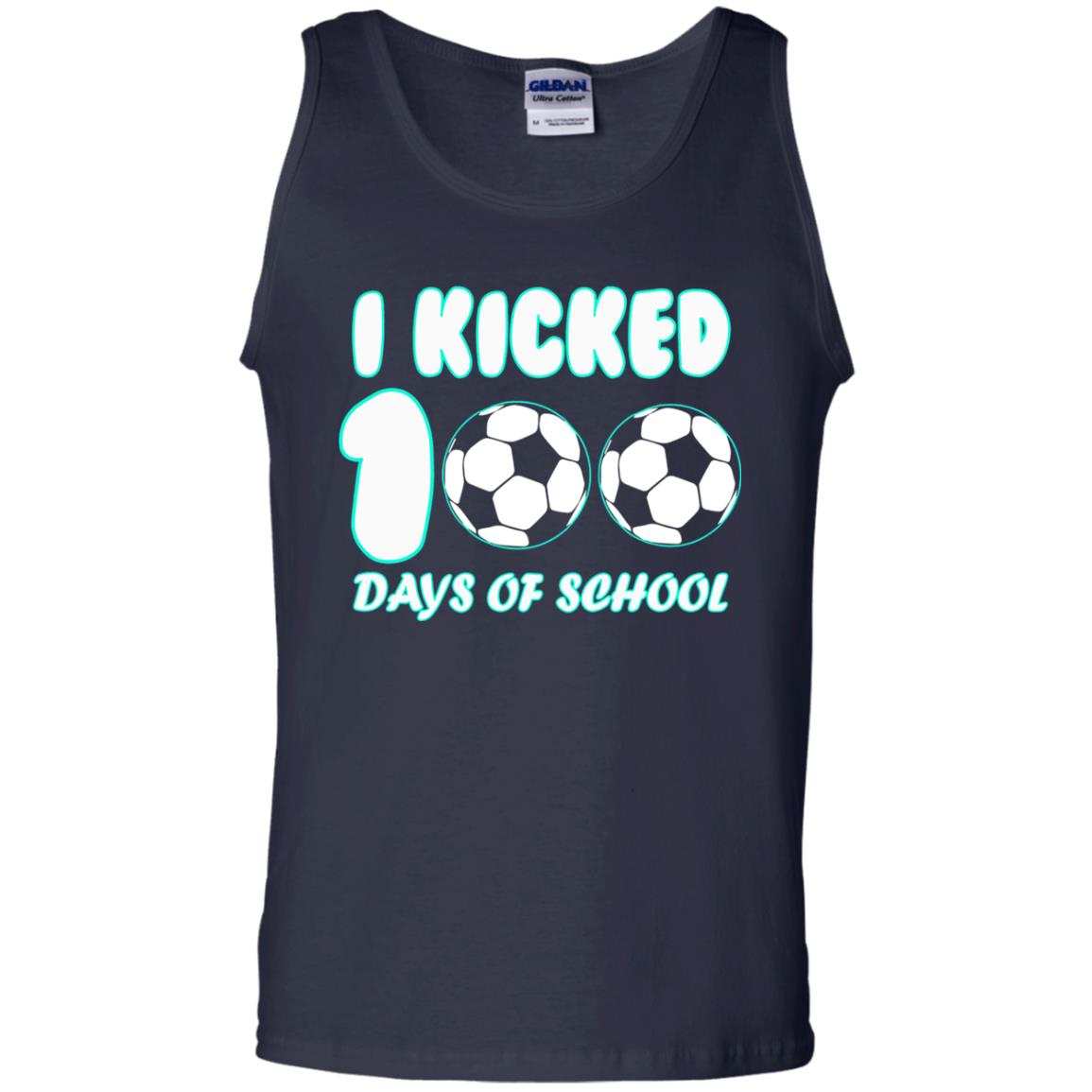 Soccer Lover T-shirt I Kicked 100 Days Of School Navy