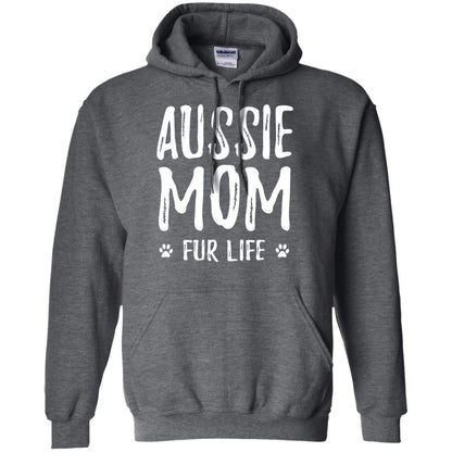 Aussie Mom Fur Life T-shirt Dark Heather