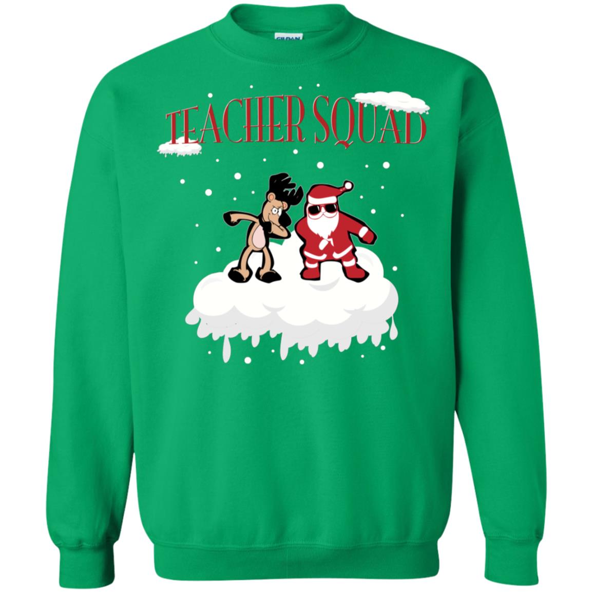 Teacher Squad Teaching X-mas Gift Shirt Irish Green