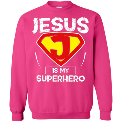 Jesus Is My Superhero Christian Movie Fan T-shirt Heliconia