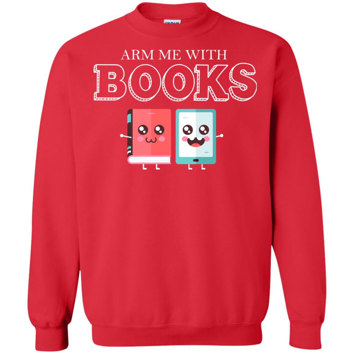 Arm Me With Books Gun Control T-shirt Red