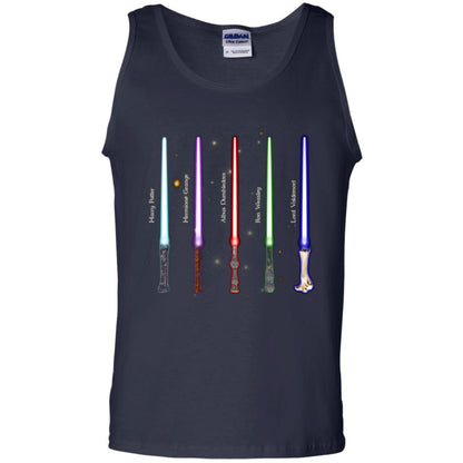 Harry Potter Lightsaber Wands Movie Fan T-shirt Navy