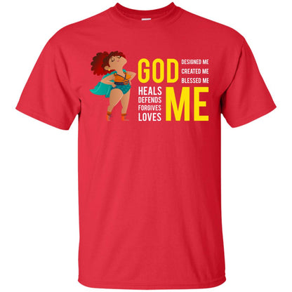 God Designed Me Created Me Blessed Me Best Shirt For Women Red
