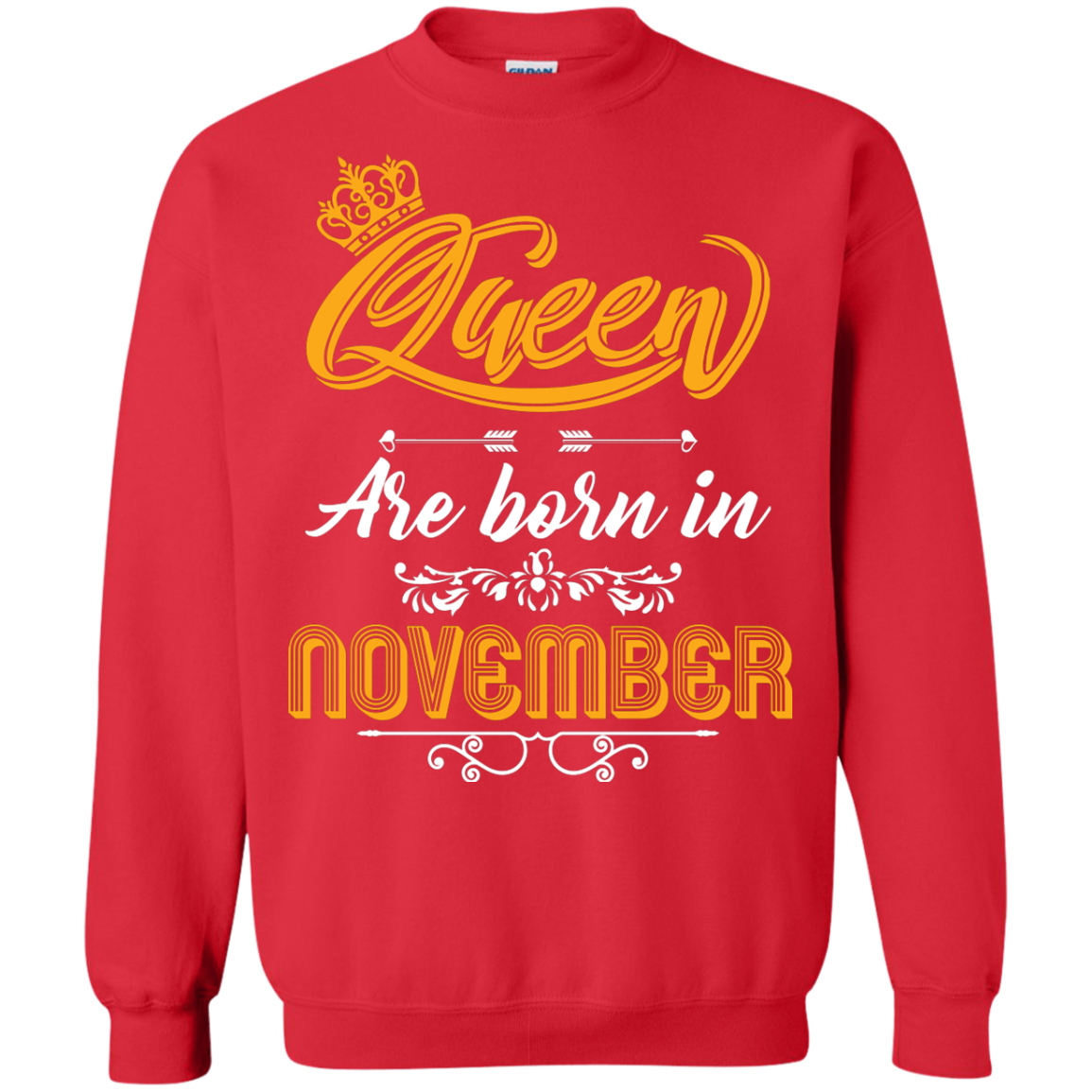 Brithday T-Shirt Queen Are Born In November Red