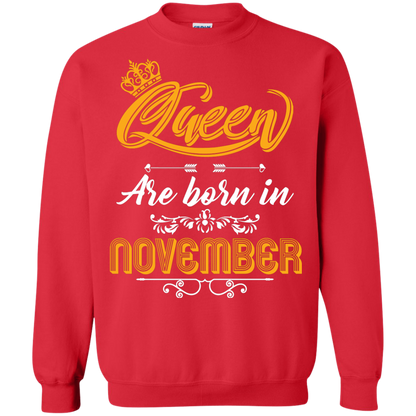 Brithday T-Shirt Queen Are Born In November Red