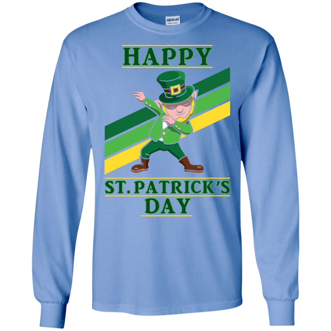 Dabbing Leprechaun Saint Patrick_s Day T-shirt Carolina Blue