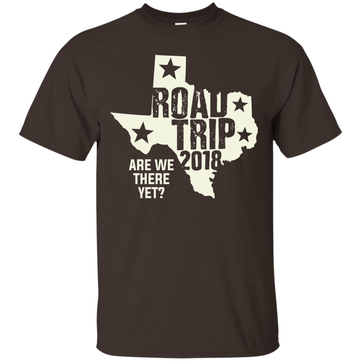 Texas Road Trip 2018 Funny Family Vacation Shirt Dark Chocolate