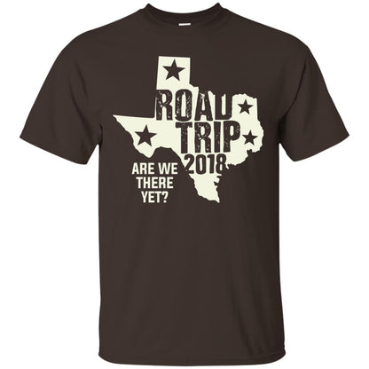 Texas Road Trip 2018 Funny Family Vacation Shirt Dark Chocolate