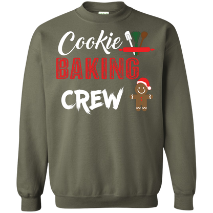 Christmas T-Shirt Cookie Baking Crew Military Green