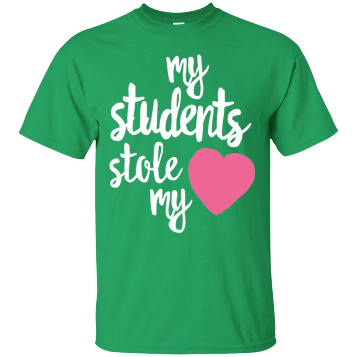 Valentine_s Day T-shirt My Students Stole My Heart Irish Green