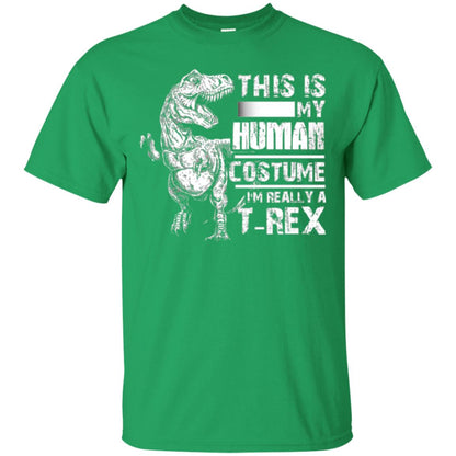 Dinosaus T-shirt This Is My Human Costume Shirt Human Irish Green