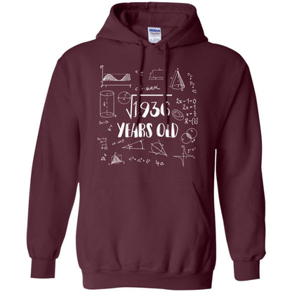 Square Root Of 1936 44th Birthday 44 Years Old Math T-shirt Maroon