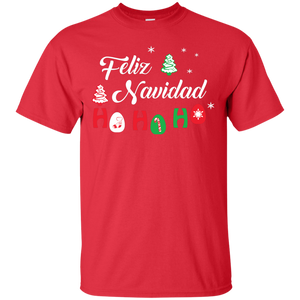 Chirstmas T-Shirt Feliz Navidad Ho Ho Ho