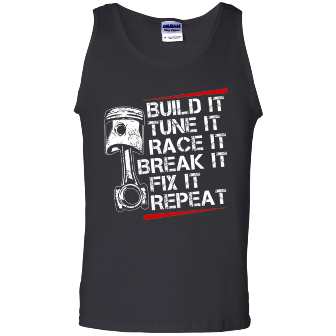 Racecar Steps T-shirt Build It Turn It Race It Black