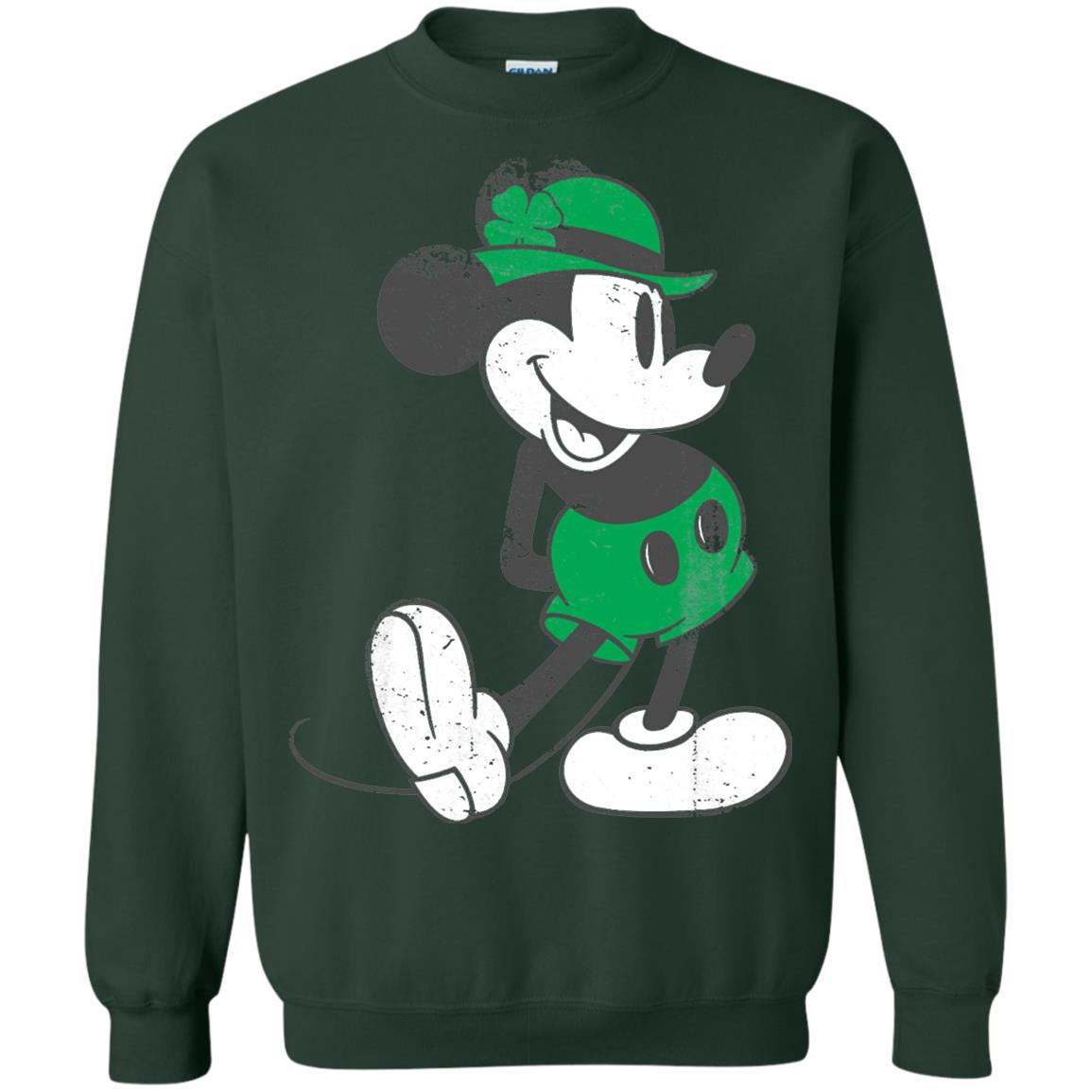 Mickey Mouse St. Patrick_s Day T-shirt Forest Green