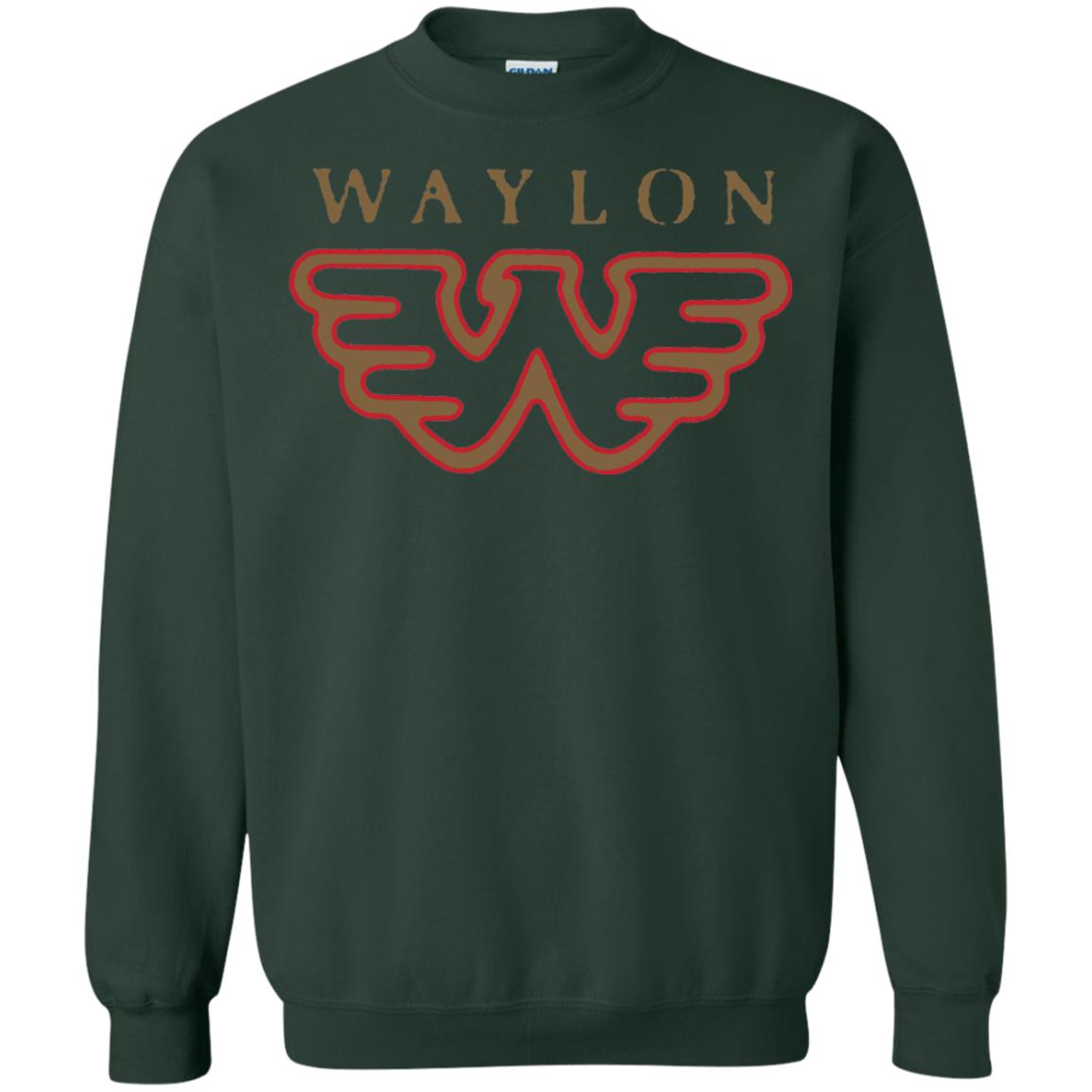 Waylon Jennings Flying W Logo Shirt Forest Green