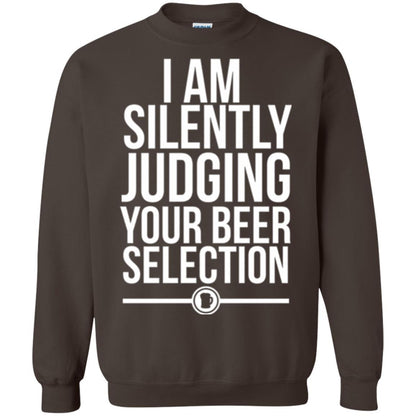 Beer Lover T-shirt I Am Silently Judging Your Beer Sellection Dark Chocolate