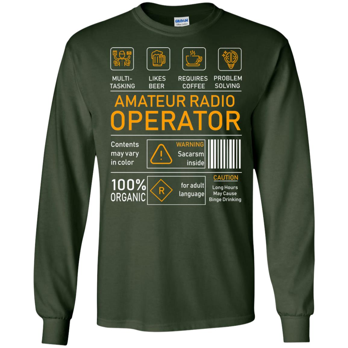 Amateur Radio Operator Gift Shirt Forest Green