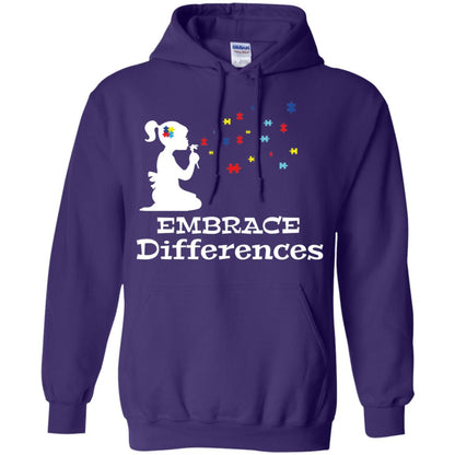Embrace Differences Autism Awareness T-shirt Purple