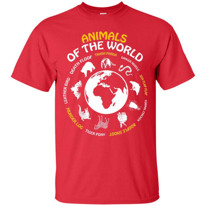 Save The Animals T-shirt Rare Animals Of The World Red