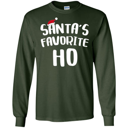 Christmas T-shirt Santa's Favorite Ho T-shirt Forest Green