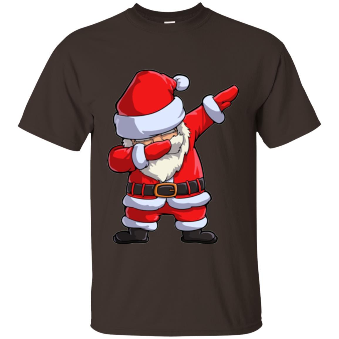 Christmas T-shirt Dabbing Santa Claus Dark Chocolate