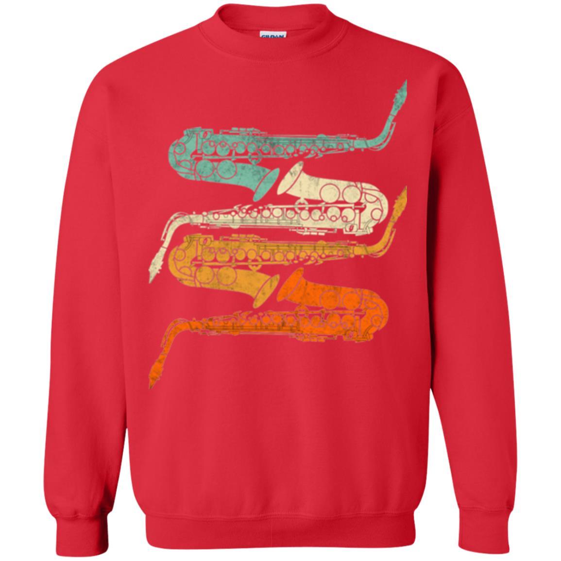 Saxophonist T-shirt Vintage Retro 70s Saxophone Red