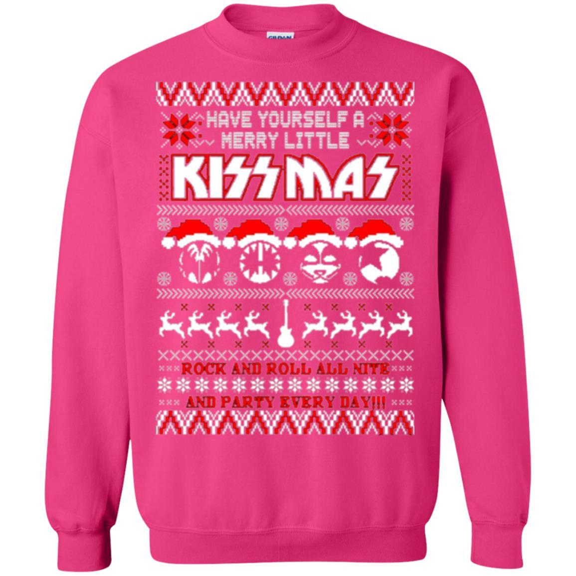 Christmas T-shirt Have Yourself A Merry Little Kissmas Heliconia