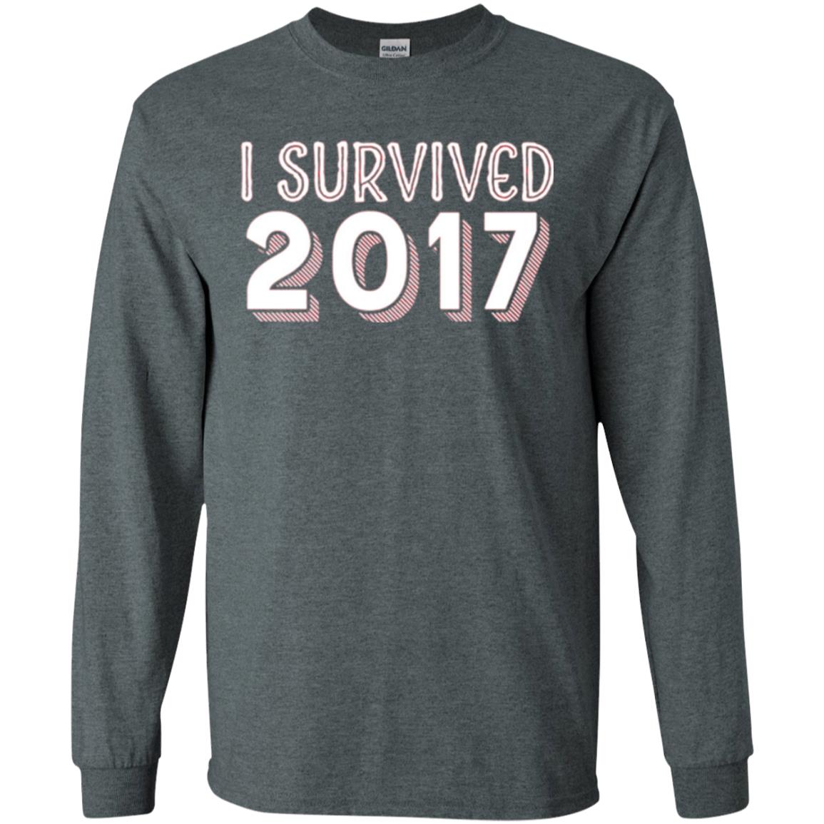 New Year_s T-shirt I Survived 2017 Dark Heather