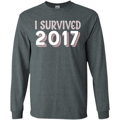 New Year_s T-shirt I Survived 2017 Dark Heather