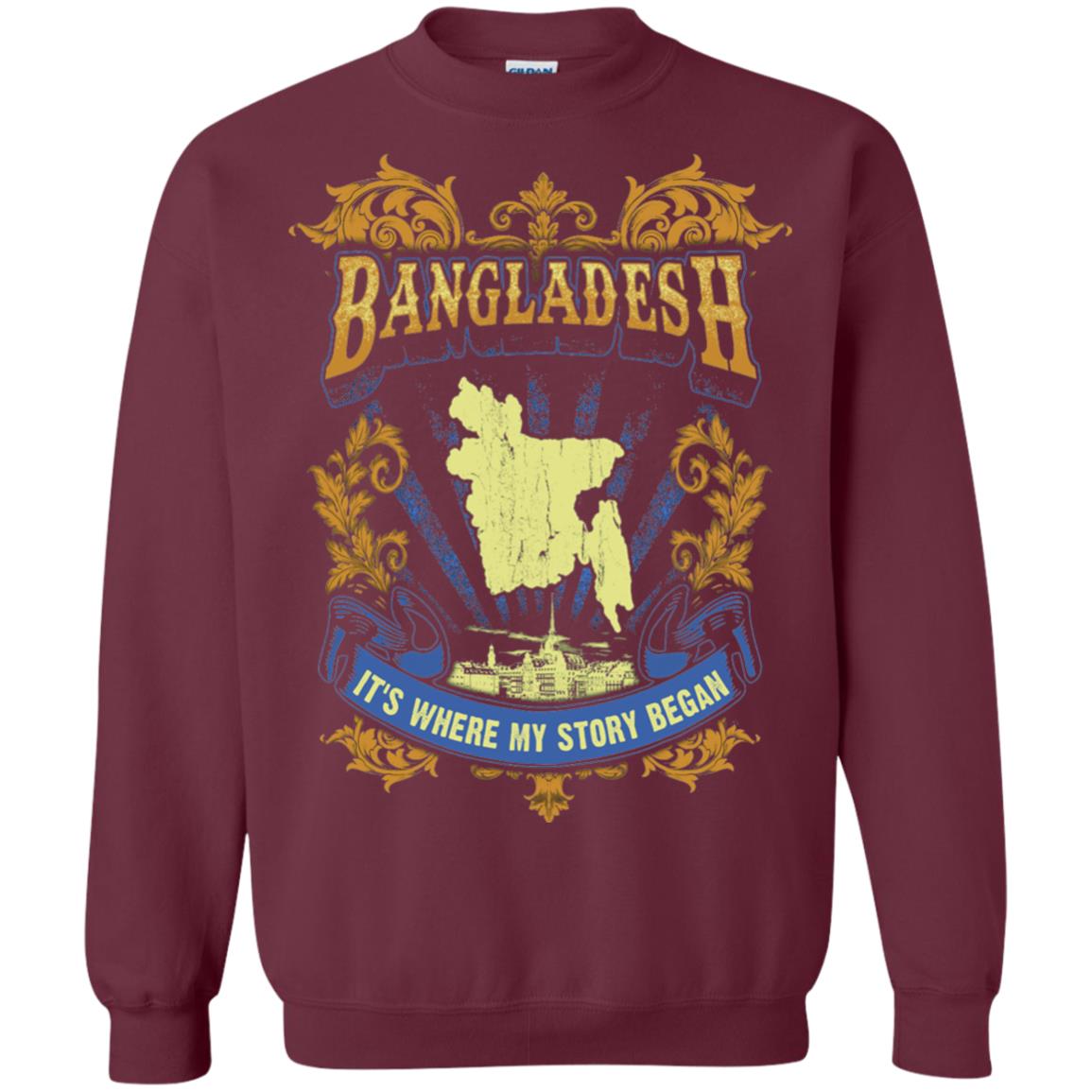 Bangladesh It_s Where My Story Began T-shirt Maroon