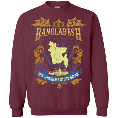 Bangladesh It_s Where My Story Began T-shirt Maroon