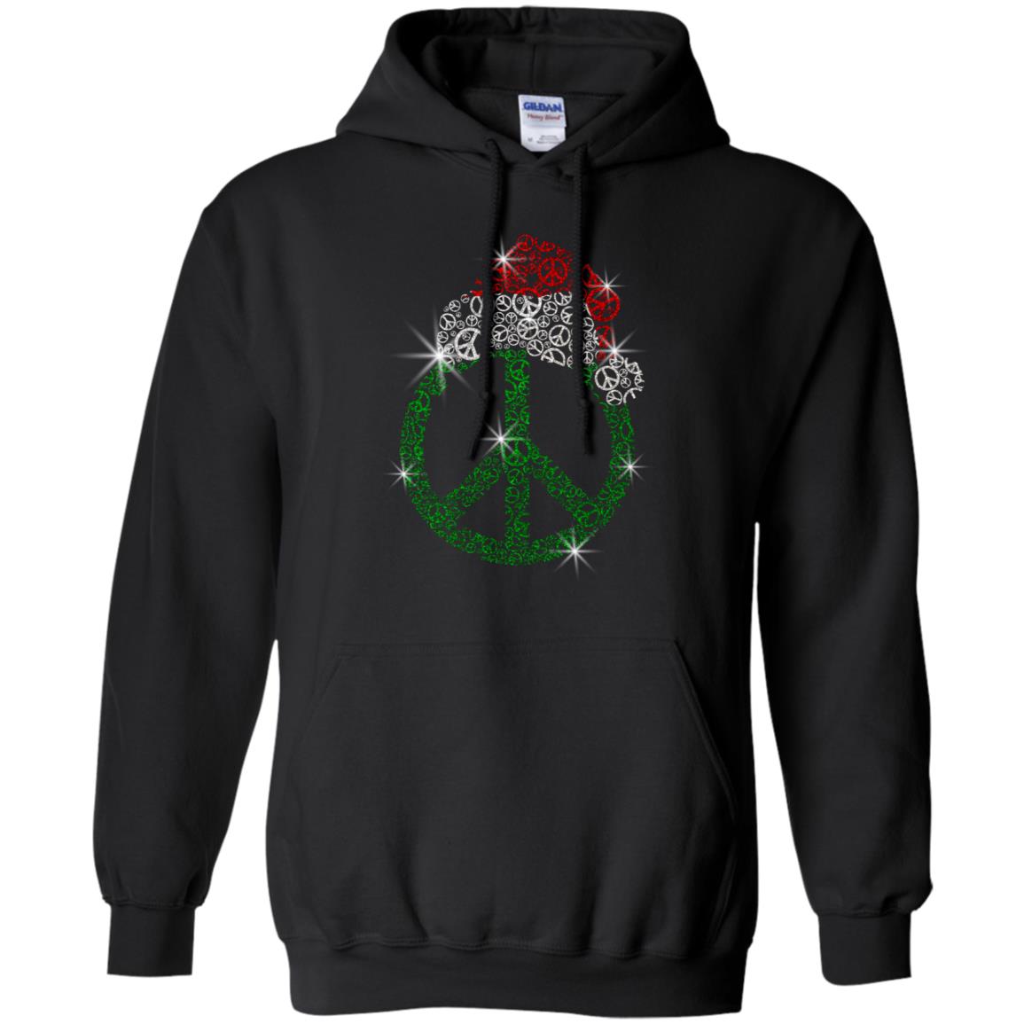 Peace Sign With Santa Ha Christmas Idea Gift ShirtG185 Gildan Pullover Hoodie 8 oz.