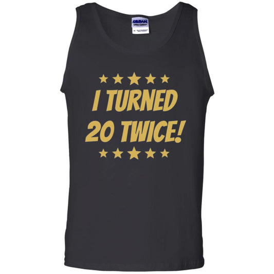 Brithday T-shirt I Turned 20 Twice Black