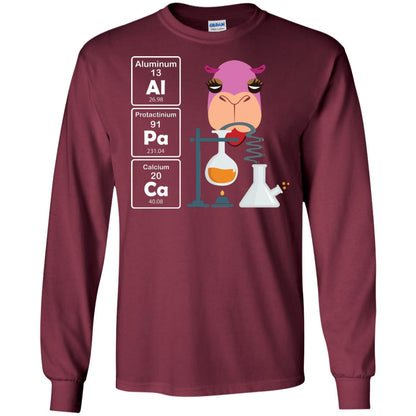 Al-pa-ca Funny Element Chemistry Alpaca Lover Shirt Maroon