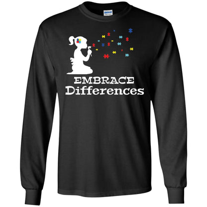 Embrace Differences Autism Awareness T-shirt Black