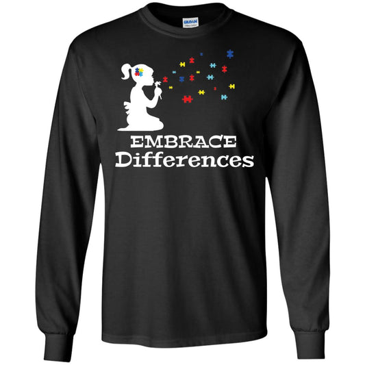 Embrace Differences Autism Awareness T-shirt Black