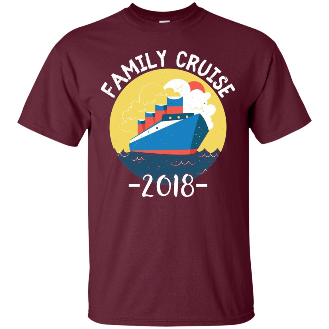 Summer Holiday T-shirt Family Cruise 2018 Maroon
