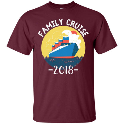 Summer Holiday T-shirt Family Cruise 2018 Maroon