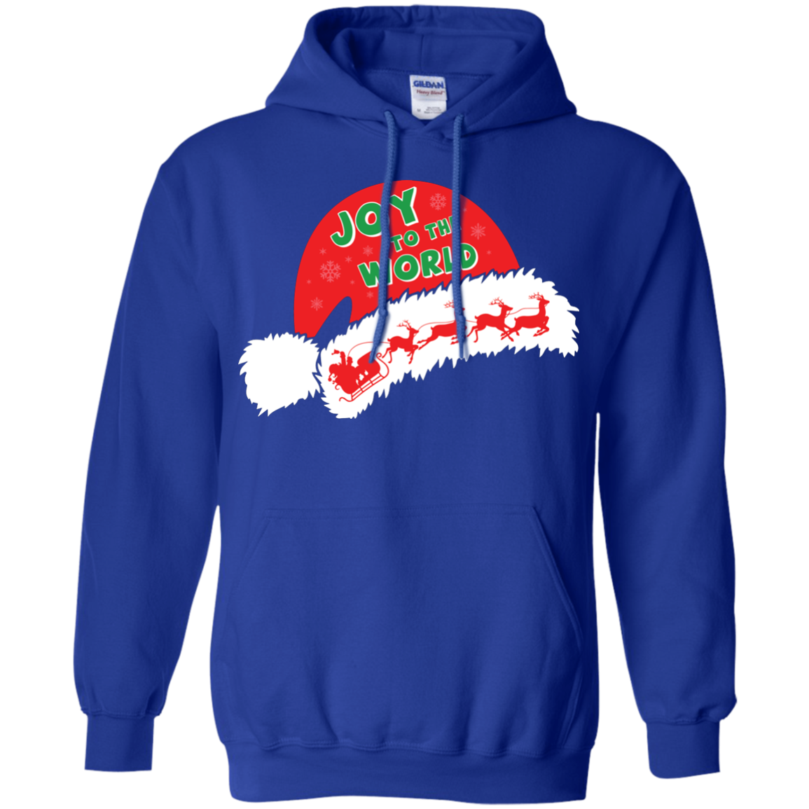 Christmas T-shirt Joy To The World Royal