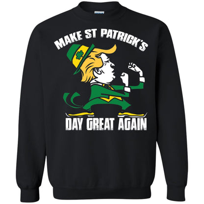 Trump Make St Patricks Day Great Again Funny Trump T-shirt Black