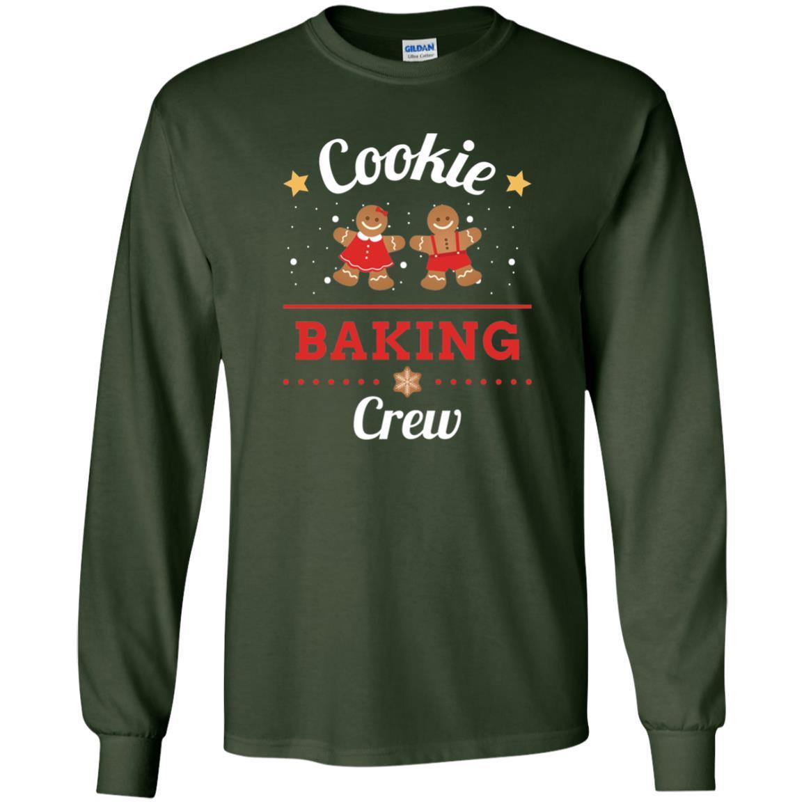Christmas T-shirt Gingerbread Cookie Baking Crew Forest Green