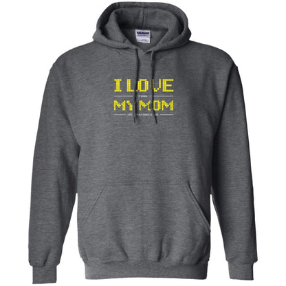 Family T-shirt I Love My Mom Let's Me Play Video Games Dark Heather