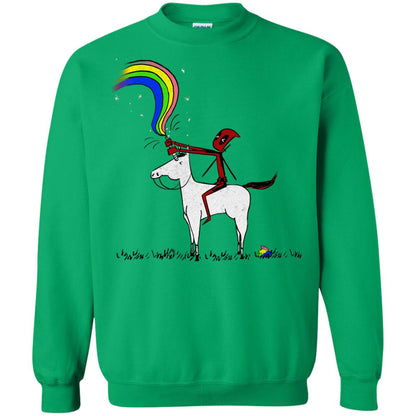 Deadpool With Unicorn Movie T-shirt Irish Green