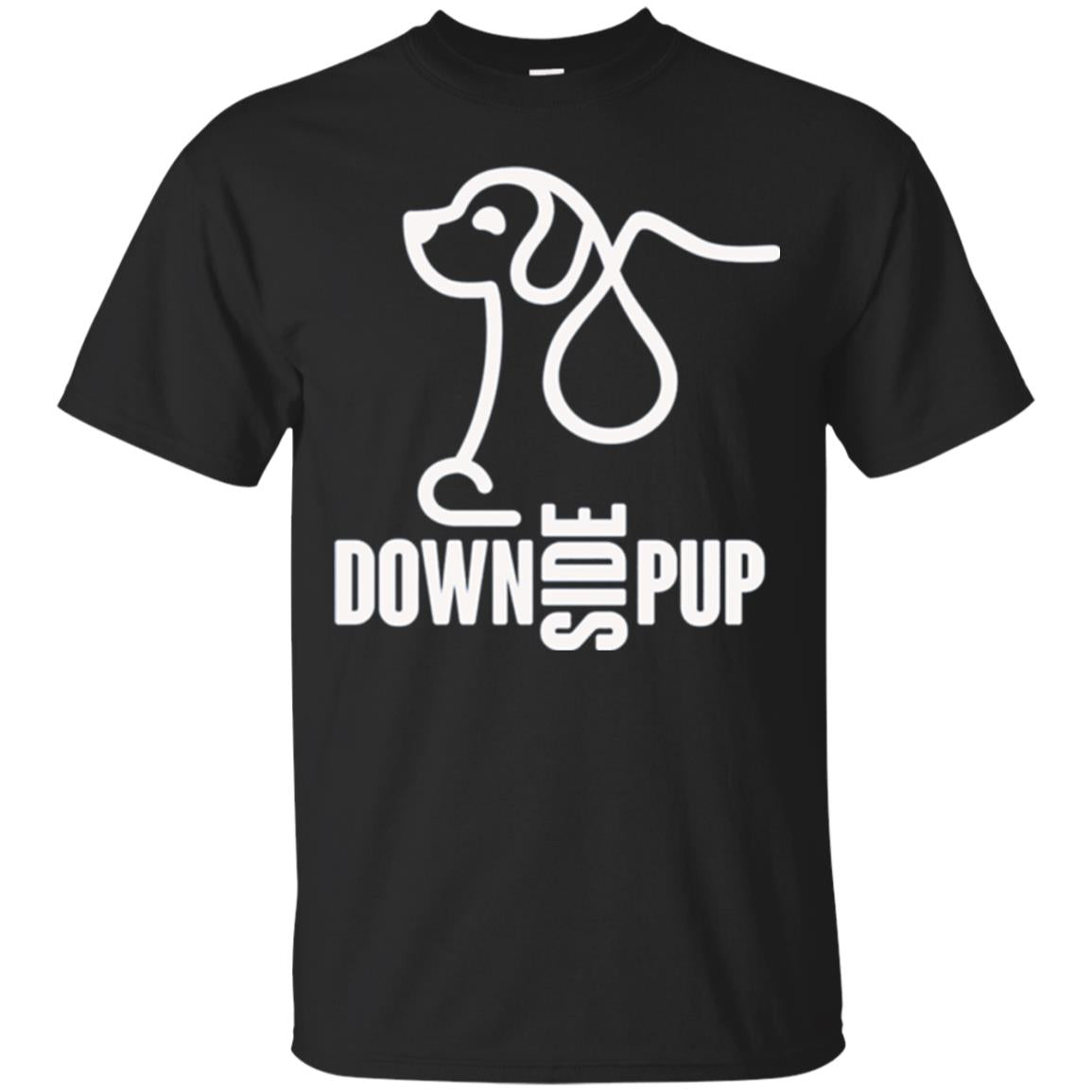 Dog Lover T-shirt Down Side Pup T-shirt Black