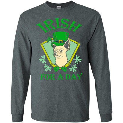 Saint Patrick's Day T-shirt Irish For A Day Dark Heather