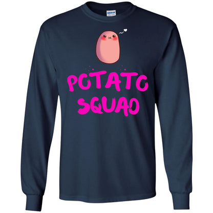 Cute Potato Squad T-shirt I Love Potato Navy