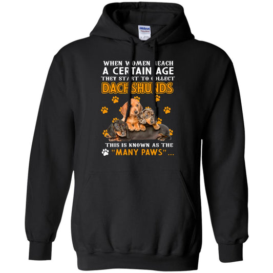 When Women Reach A Certain Age They Start To Collect Dachshunds Shirt Black